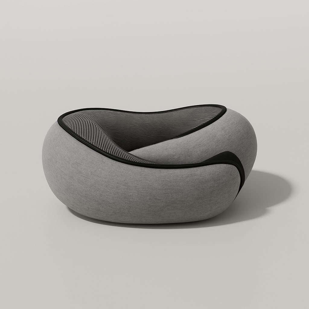 ErgoFoam™ Travel Neck Pillow – Breathable, Washable, Memory Foam Support for Flights & Long Trips